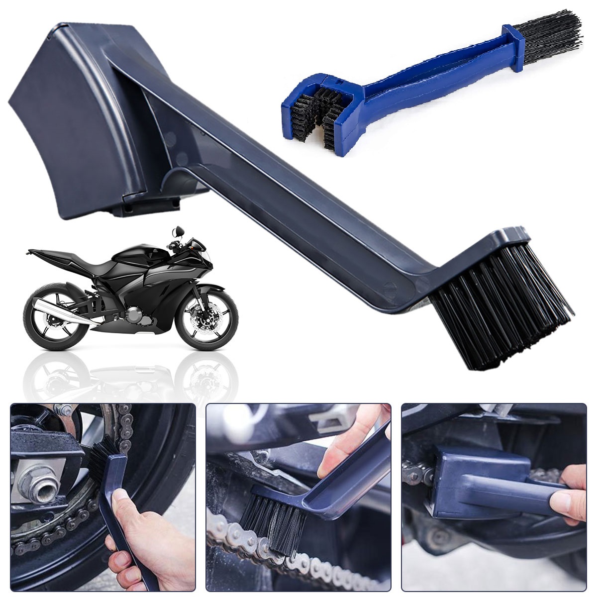 Bike Chain Cleaner - Motorcycle Bike Chain Cleaner Dubbele Hoofden